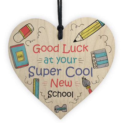 Red Ocean 1St First Day At School Gift Hanging Heart Back To School Gift Daughter Son Gift from B&Q