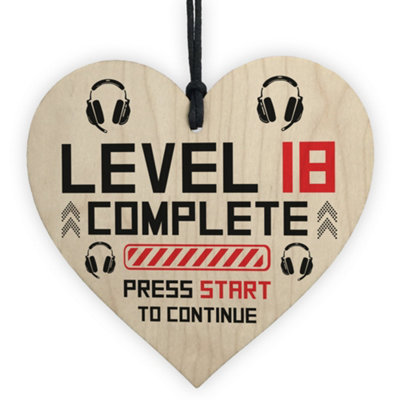 Red Ocean 18Th Birthday Gamer Level 18 Complete Funny Birthday Gifts For Brother Son Gamer from B&Q
