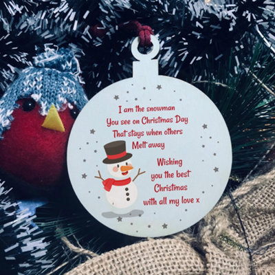 Red Ocean Wishing You The Best Christmas Tree Decoration Gift For Family Friendship Gift