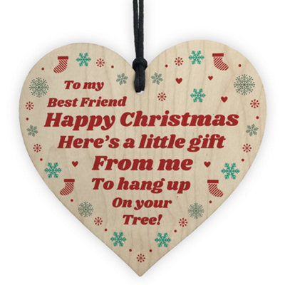 B&Q -  Best Friend Christmas Tree Decoration Gift For Friend Novelty Friendship Gifts