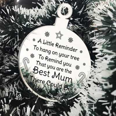 Red Ocean Special Christmas Gift For Mum Engraved Bauble Gift From Daughter Son Thank You Keepsake from B&Q