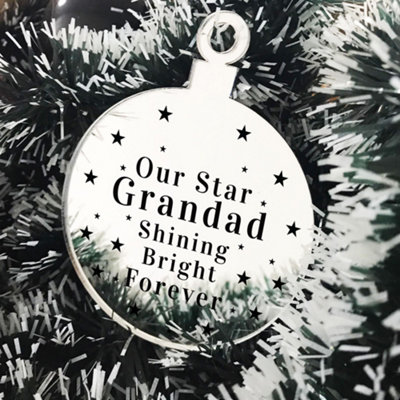 Red Ocean Rememberance Christmas Tree Bauble Beautiful Grandad Memorial from B&Q