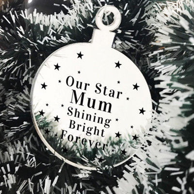 Red Ocean Rememberance Christmas Tree Bauble Beautiful Mum Memorial Gift Ornament from B&Q