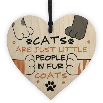 Red Ocean Cats Are Just Little People In Fur Coats Funny Cat Gift Home Decor Cat Lover Gift from B&Q