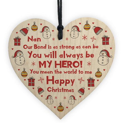 Red Ocean Nan Nanny Christmas Tree Bauble Decoration Gifts For Her Grandparent Gift For Nan from B&Q