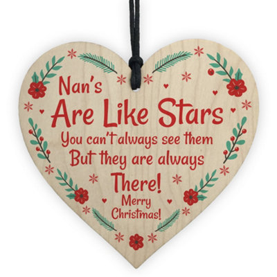 Red Ocean Christmas Gift For Nan Novelty Tree Decoration Bauble Gift For Nan Nanny Nana from B&Q