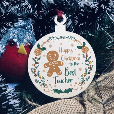 B&Q -  Teacher Gift For Christmas Gingerbread Design Thank You Gift From Student Keepsake
