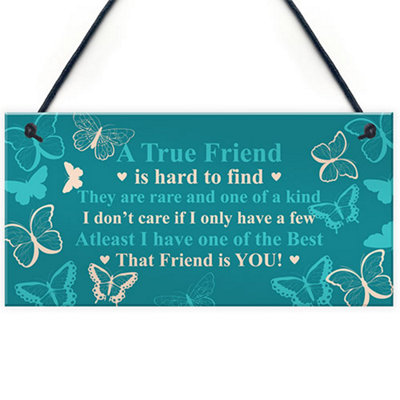 Red Ocean Special Gift For Friend Birthday Christmas Best Friend Plaque Friendship Sign Keepsake from B&Q