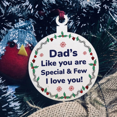 Red Ocean Special Gift For Dad Christmas Hanging Christmas Tree Decoration Love Gift From Daughter Son from B&Q