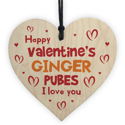 Red Ocean Funny Rude Valentines Day Gift For Boyfriend Wood Heart Joke Gift For Him Keepsake from B&Q