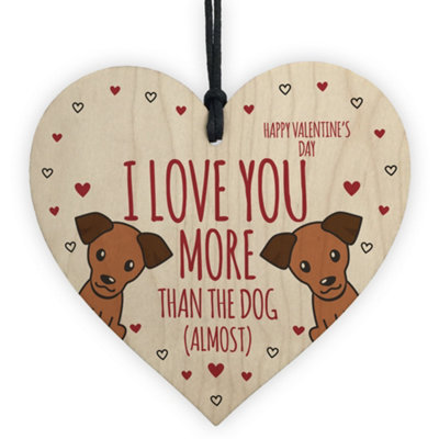 Red Ocean Valentines Day Funny Dog Heart Sign Gift For Boyfriend Girlfriend Husband Wife