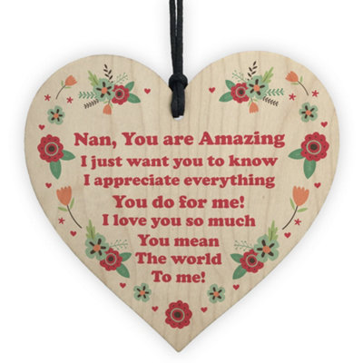 Red Ocean Keepsake Gift For Nan Mothers Day Gift For Nan Nanny Novelty Birthday Gifts For Her from B&Q