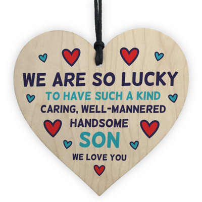 Red Ocean Special Gift For Son Wood Heart Love Gift 16Th 18Th 21St Birthday Gift For Him Keepsake from B&Q