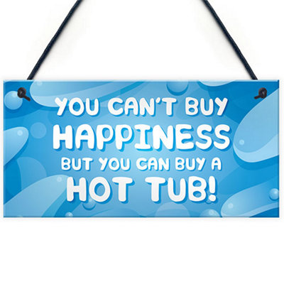 Red Ocean Funny Hot Tub Sign Garden Shed Summerhouse Decking Sign Outdoor Plaque Home Gift from B&Q