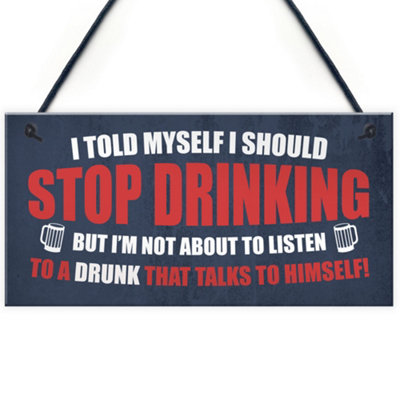 Red Ocean Funny Bar Sign For Man Cave Shed Garage Pub Sign Vodka Gin Gift For Men from B&Q