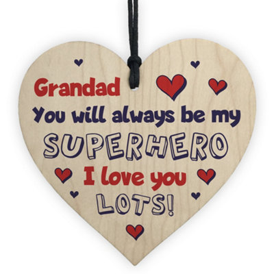 Red Ocean Grandad Gifts From Granddaughter Grandson Fathers Day Birthday Gift For Grandad Him Superhero Keepsake from B&Q