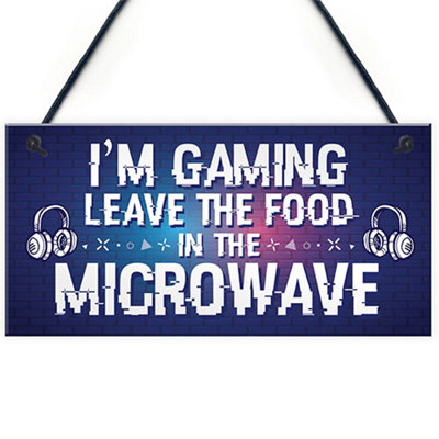Red Ocean Funny Gaming Sign Hanging Wall Bedroom Sign Neon Effect Gamer Gift For Birthday Christmas from B&Q