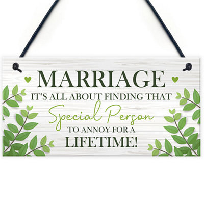 Red Ocean Marriage Gifts For Couple Haning Plaque Marriage Sign Anniversary Gift For Husband Wife from B&Q