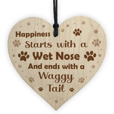 Red Ocean Dog Puppy Signs And Plaques Gift For Dog Lovers Novelty Funny Dog Sign For Home from B&Q