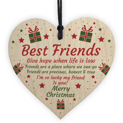 Red Ocean Best Friend Gifts Poem Heart Christmas Gift For Friend Bff Friendship Gifts For Him Her from B&Q
