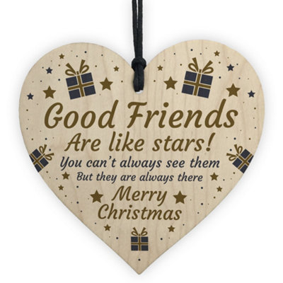 Red Ocean Best Friend Poem Heart Christmas Decoration Christmas Gift Friend Gifts Bff from B&Q
