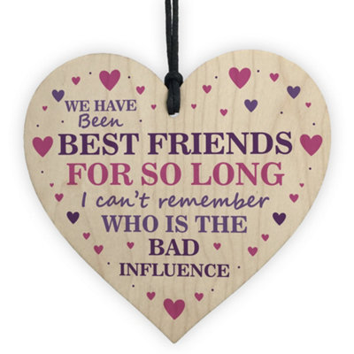 B&Q -  Friendship Gifts For Women Novelty Wooden Gifts For Her Funny Best Friend Gifts For Christmas Birthday