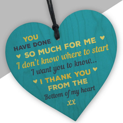Red Ocean Thank You Gift Special Friend Gift Heart Hanging Sign Teacher Gifts Friendship Gift from B&Q