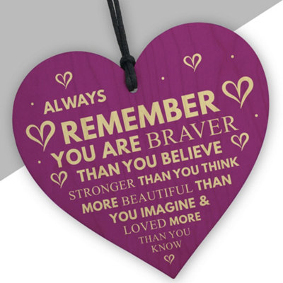 Red Ocean Always Remember Loved More Than You Know Handmade Wooden Hanging Heart Plaque Sign Gift For Your Best Friendship Friend from B&Q