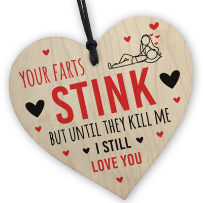Red Ocean Valentines Gift Boyfriend Girlfriend Partner Your Farts Stink Plaque Funny Rude Gift Anniversary Present from B&Q