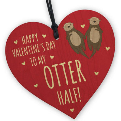 Red Ocean Otter Half Valentines Gift Cute Valentine Romantic Valentines Day Gift For Girlfriend Boyfriend from B&Q