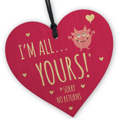 Red Ocean Im All Yours No Returns Gift Boyfriend Girlfriend Funny Valentines Gift Anniversary Present For Him Her from B&Q