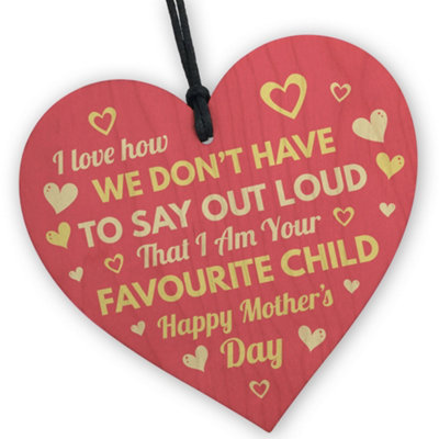 Red Ocean Funny Mothers Day Gift From Favourite Child Novelty Gift For Mum from B&Q