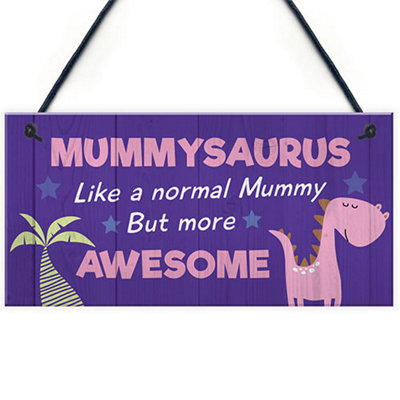 Red Ocean Mummysaurus Plaque Cute Mummy Gift For Birthday Mothers Day Gift From Daughter Son Keepsake Gift For Mummy from B&Q