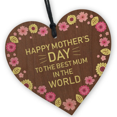 Red Ocean A Mothers Day Present For Mum I Love You Mum Present Gifts Best Mum Ever In The World Handmade Plaque Presents