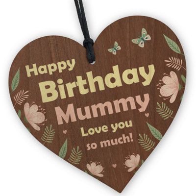 Red Ocean Birthday Gifts For Mummy Wooden Hanging Heart Mummy Gifts From Daughter Son Keepsake from B&Q