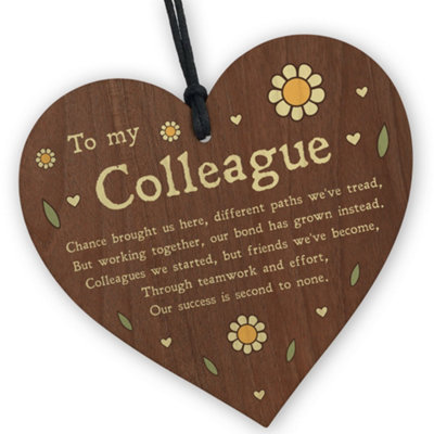 Red Ocean Novelty Colleague Gifts Wooden Heart Leaving Gift For Work Colleague Friendship Gift For Him Her Keepsake New Job Gift from B&Q