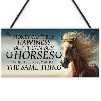 Red Ocean Horse Sign Daughter Friend Gift For Girls Hanging Stable Sign Pet Gift Horse Lover Gifts For Women from B&Q