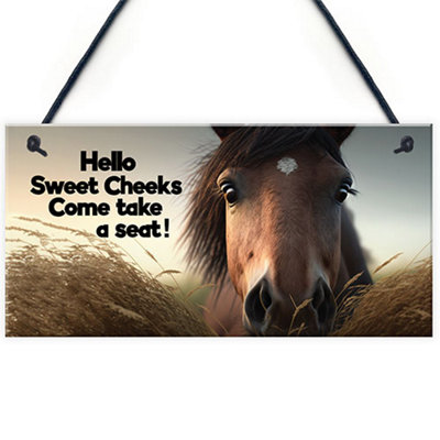 Red Ocean Horse Gifts For Girls Hanging Wall Sign Horse Sign For Stables Horse Lover Gifts Daughter Gift Friendship Gifts from B&Q