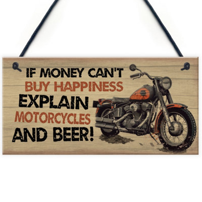 Red Ocean Funny Motorbike Sign Gifts For Him Novelty Hanging Wall Decor For GarageMan Cave Perfect For Motorcycle Enthusiasts from B&Q