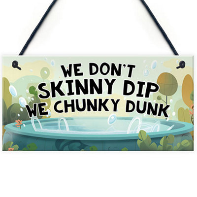 Red Ocean Funny Hot Tub Novelty SignWe Dont Skinny DipHanging Hot Tub Decor PlaquesGarden Wall Sign For Hot TubSpa from B&Q