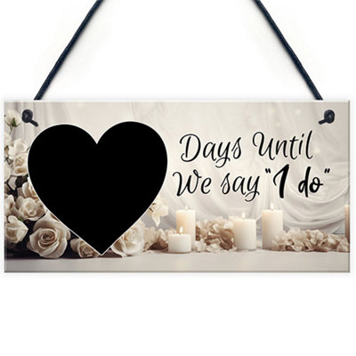 Red Ocean Wedding Countdown Days Until We Say I DoWedding Count Down Engagement GiftsMr And Mrs To BeBride To Be from B&Q
