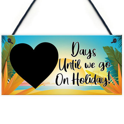 Red Ocean Days Until Holiday Countdown PlaqueHoliday Essentials For WomenHome Decor Hanging Summer Sign from B&Q