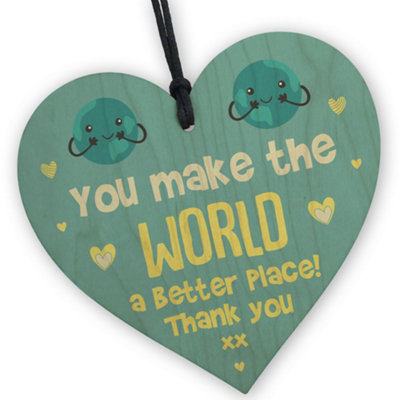 Red Ocean Special Thank You Friend Gift Heart Teacher Gifts Friendship Gift Thank You Gifts For Him Her Wood Plaque Gift from B&Q