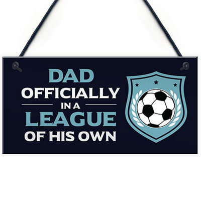 Red Ocean Dad Gift For Fathers Day Birthday Football Sign Novelty Dad Gift From Daughter Son Keepsake from B&Q