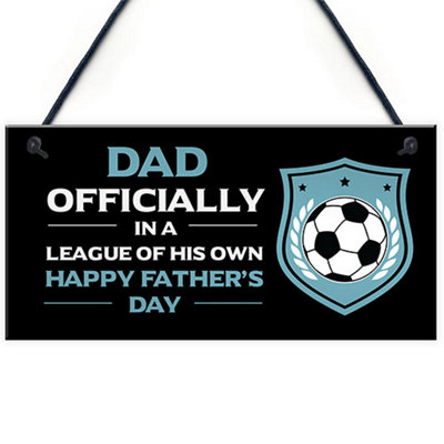 Red Ocean Dad Gift For Fathers Day Funny Football Sign Novelty Gift For Daughter Son Keepsake from B&Q