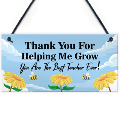B&Q -  Teacher Thank You PlaqueTeacher Appreciation Gifts From StudentsEnd Of Term Present Leaving School Teacher Gifts