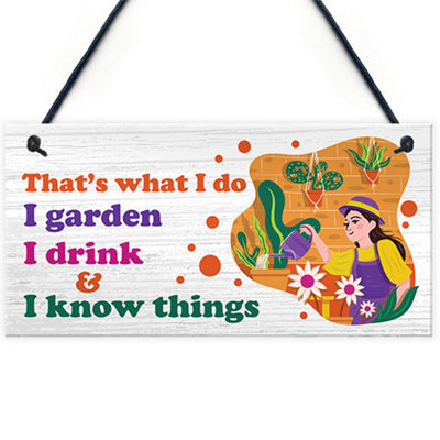 Red Ocean Funny Garden Sign For Garden Lover Gift For Women Her Garden Sign Summerhouse Shed Sign Mum Nan Auntie Gift Home Decor from B&Q