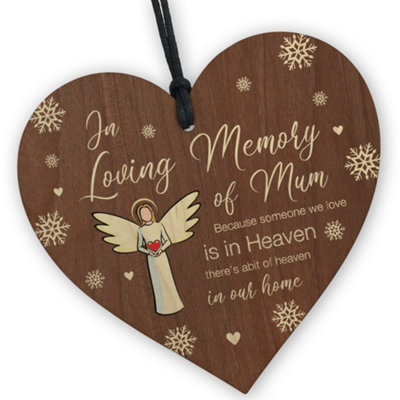 Red Ocean In Loving Memory Of Mum Memorial Bauble Ornaments Bereavement Remembrance Christmas Xmas Tree Decoration For Mum from B&Q