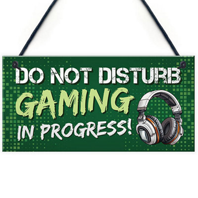 Red Ocean Gaming Sign For Boys Bedroom Gaming Bedroom Accessories Gift For Boys Gamer Gift Gaming Signs from B&Q