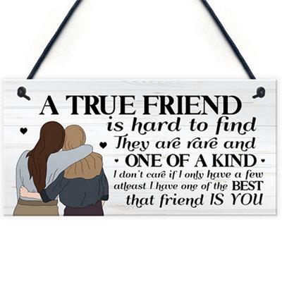 Red Ocean True Friend Friendship Gift For Best Friend Gift For Her Christmas Birthday Gift Hanging Sign Keepsake from B&Q